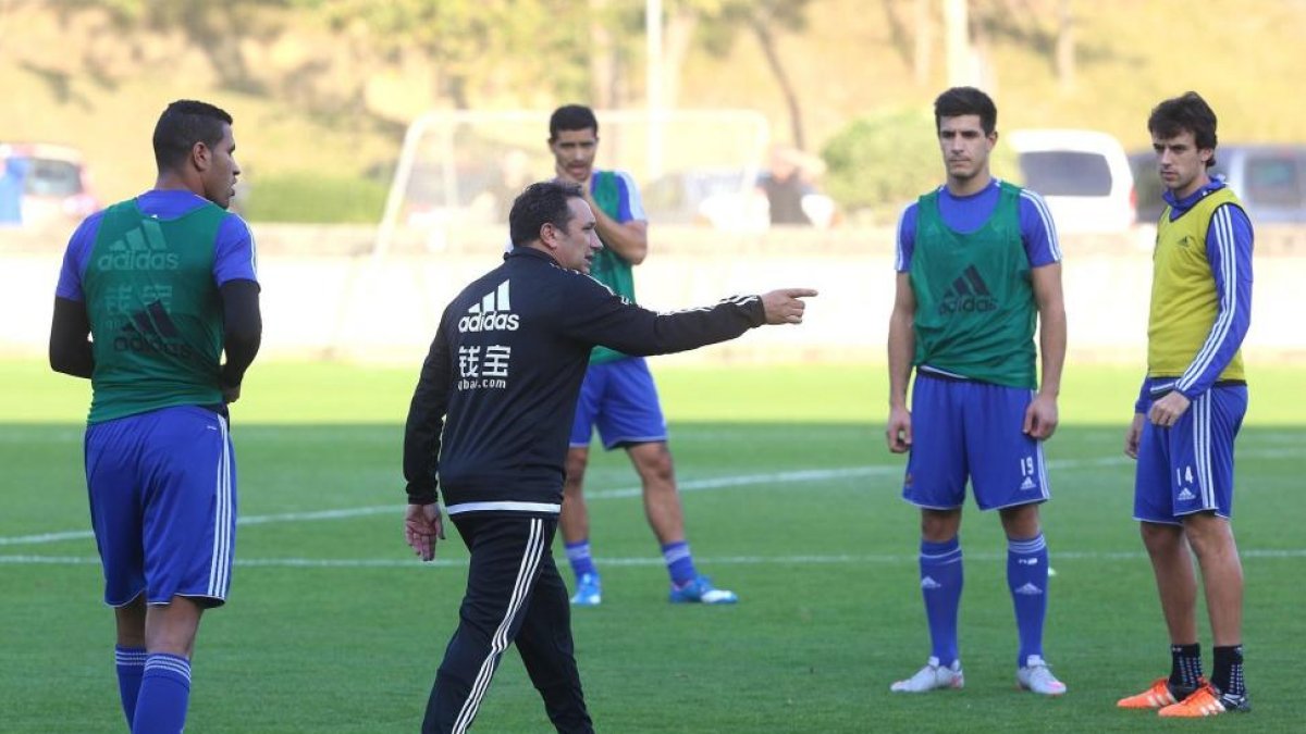 Eusebio durante su primer entrenamiento con la Real Sociedad-Javi Colmenero