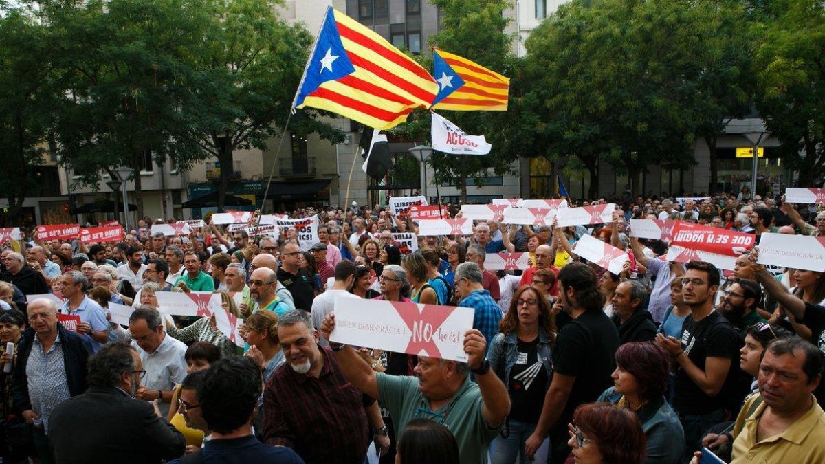 Concentración en Sabadell en apoyo de los CDR detenidos acusados de terrorismo.-ANNA MAS