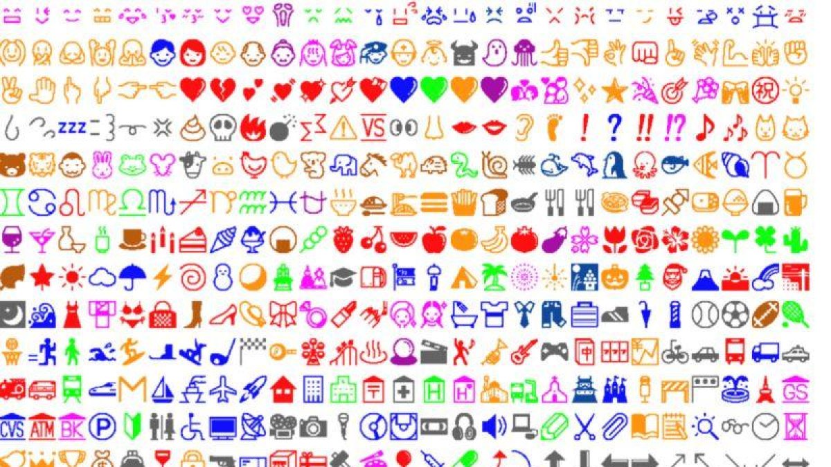 La primera tabla de emojis, creada en 1999.-EL PERIÓDICO