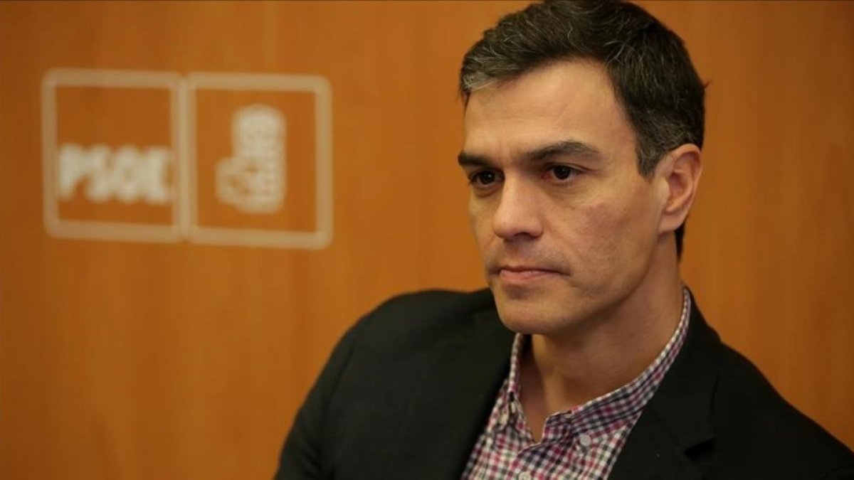 El líder del PSOE, Pedro Sánchez, el pasado 20 de diciembre en la sede del partido.-/ JOSÉ LUIS ROCA