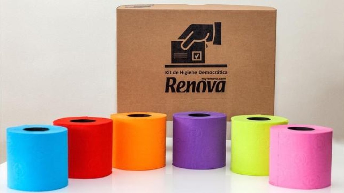 Rollos de papel higiénico político-