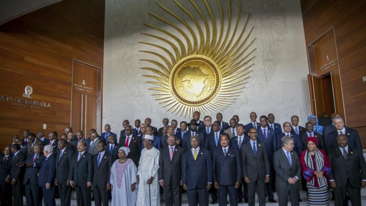 Participantes en la asamblea de la Unión Africana en Adís Abeba.-MUGULETA AYENE / AP