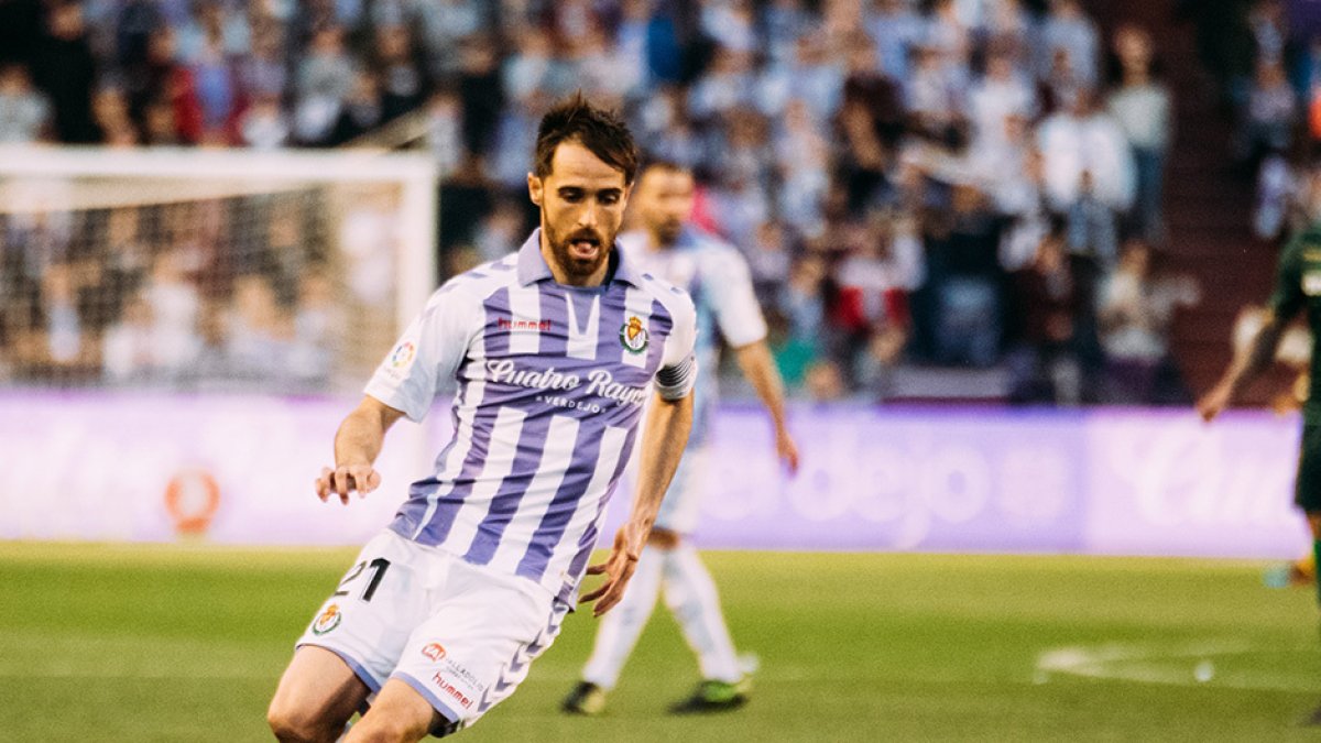 Míchel Herrero, en su etapa blanquivioleta.