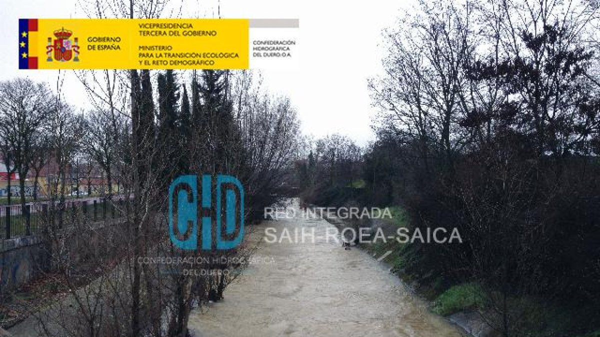 Río Esgueva a su paso por Valladolid.- CHD