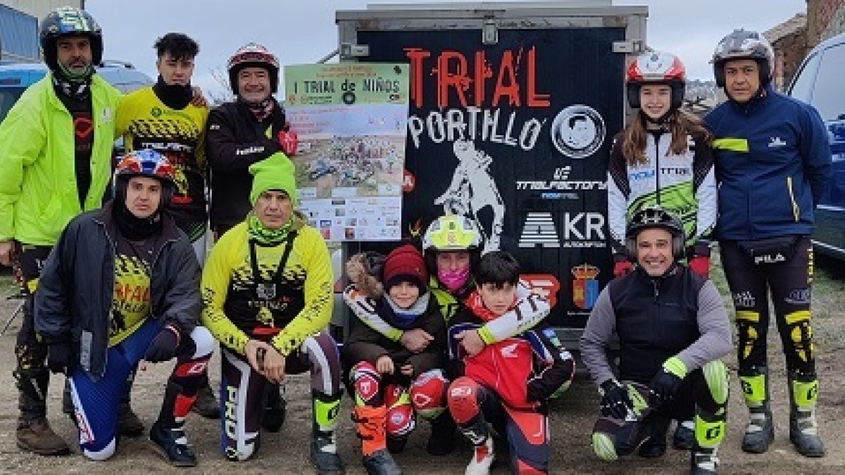 Miembros del Trial Portillo que compitieron en Palencia.