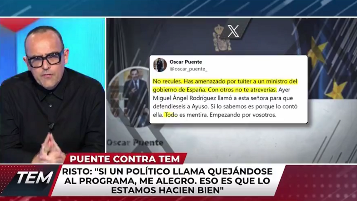 Risto Mejide replica a Óscar Puente. -E.M.