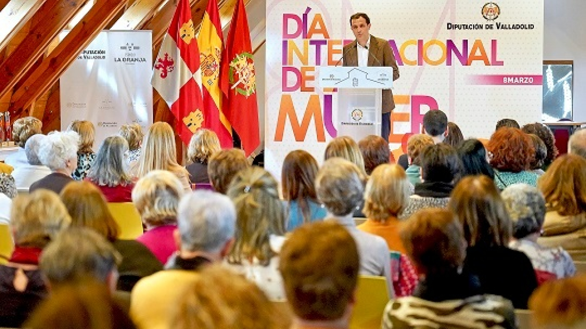 Valladolid. 8/3/2023. Espacio La Granja – VALLADOLID El presidente de la Diputación de Valladolid clausura los actos institucionales organizados con motivo de la celebración del Día Internacional de la Mujer. FOTO/DPV/Miguel Ángel Santos