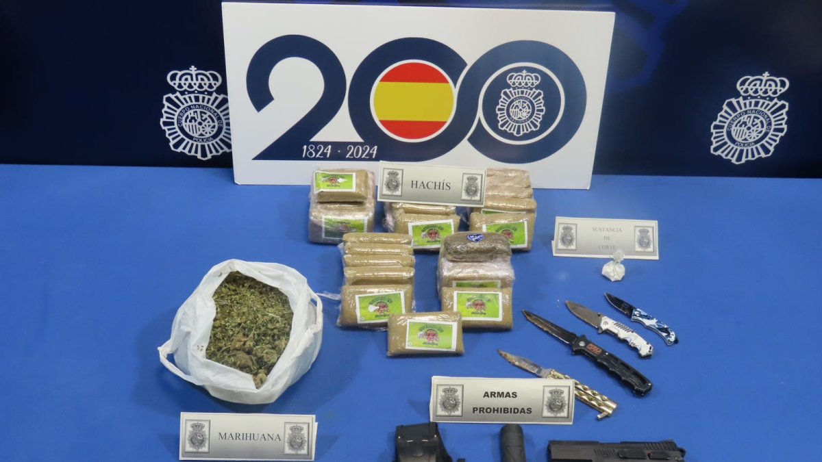 Sustancias y material incautado en la