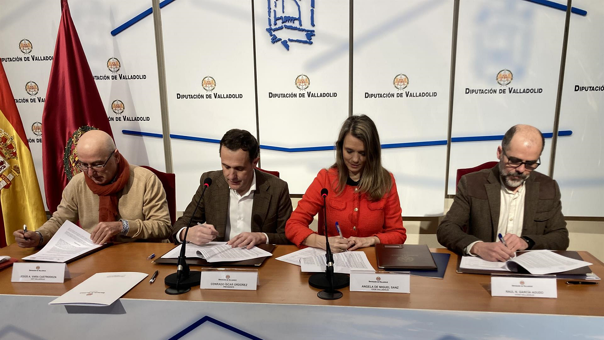 Jesús Vara (i), Conrado Íscar, Ángela de Miguel y Raúl García. - EUROPA PRESS