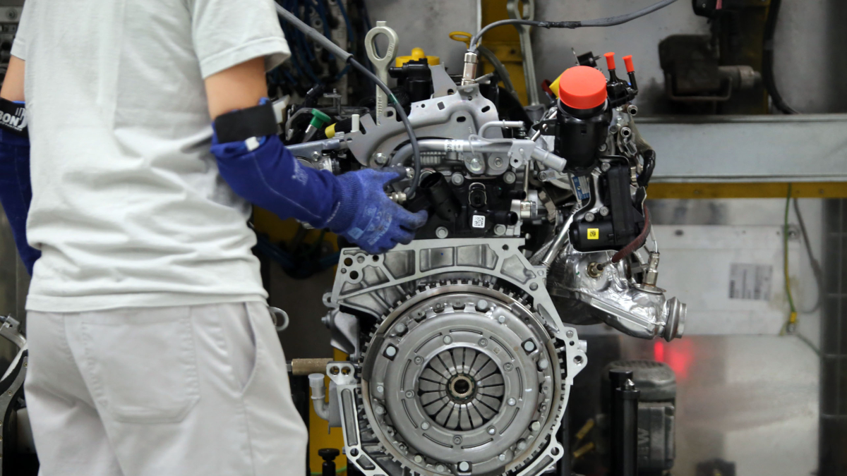 Factoría de Motores de Renault en Valladolid en foto de archivo