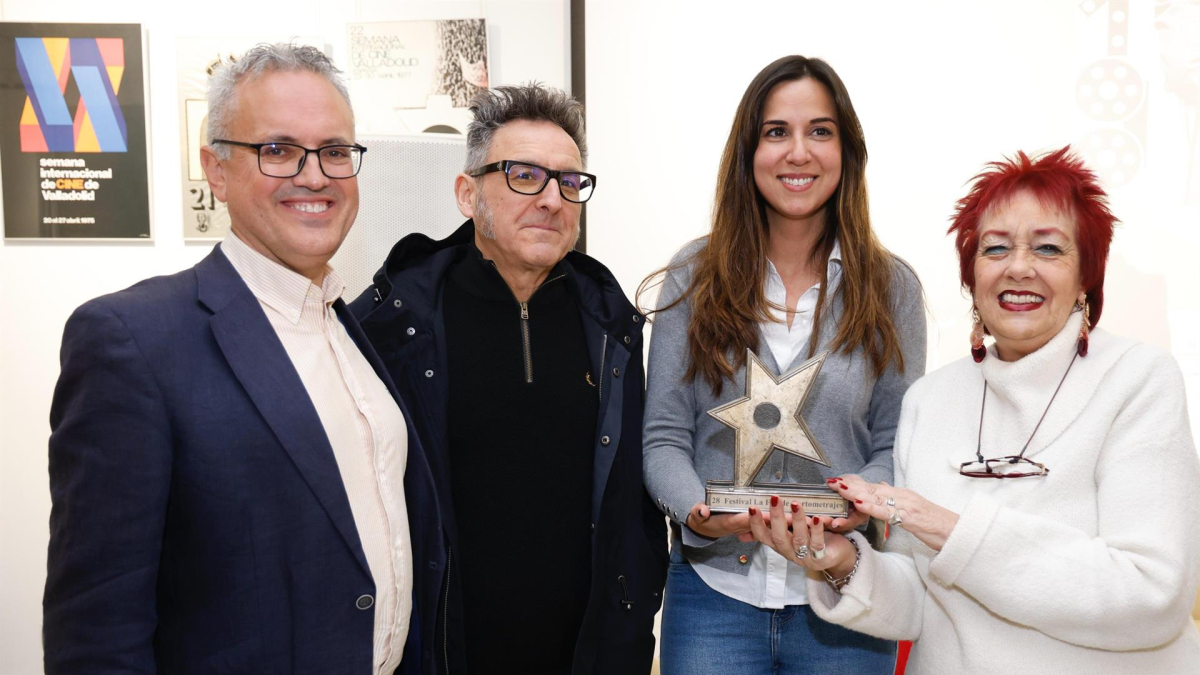 Carlos Burgos, José Luis Cienfuegos, Blanca Jiménez e Isabel Blanco, esta mañana