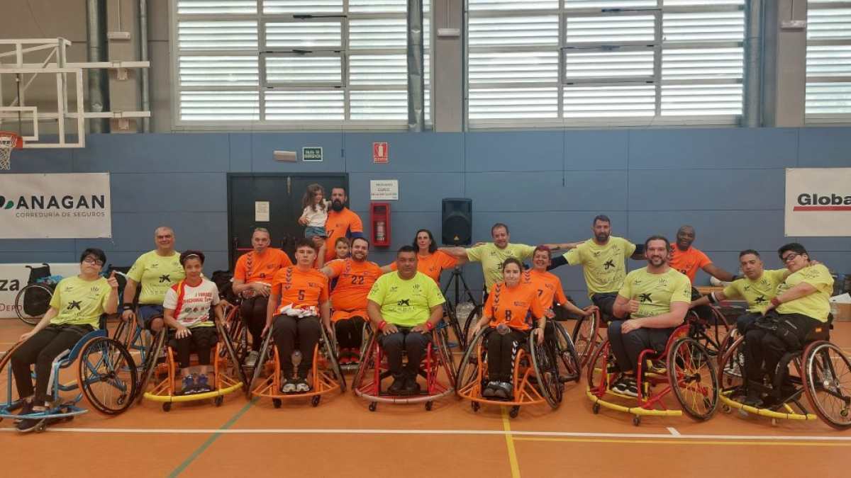 Jugadores de Inclusport en el partido ante Parla