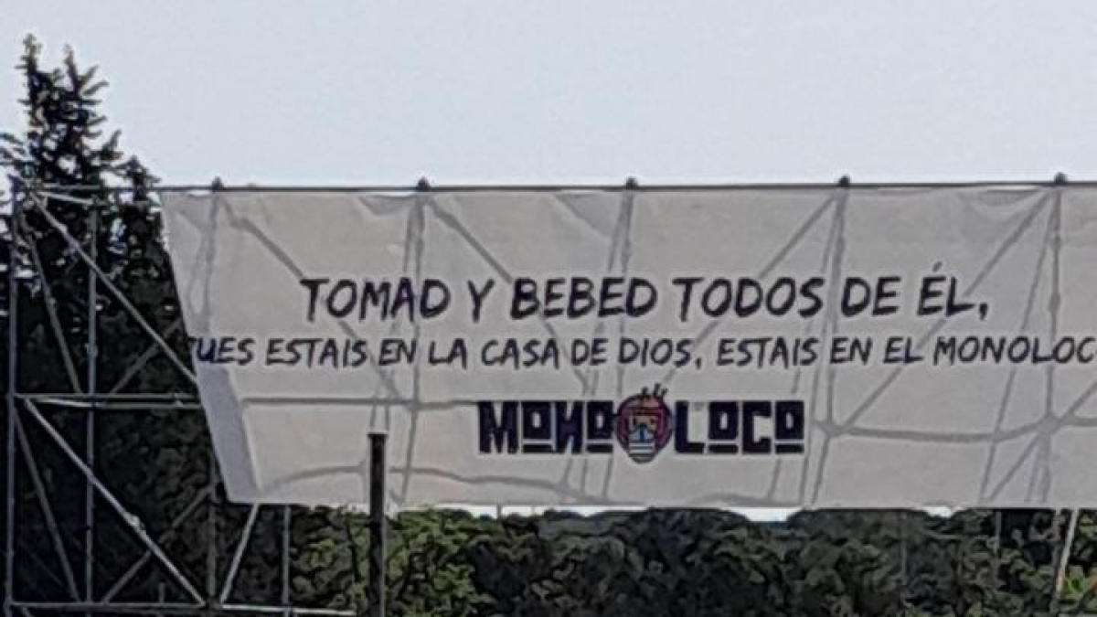 Pancarta en el Monoloco Fest denunciada por Abogados Cristianos