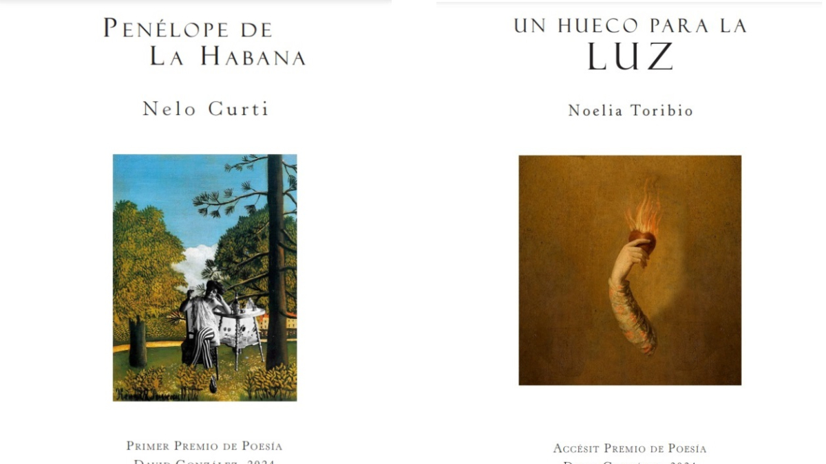 Fotomontaje con los dos poemarios