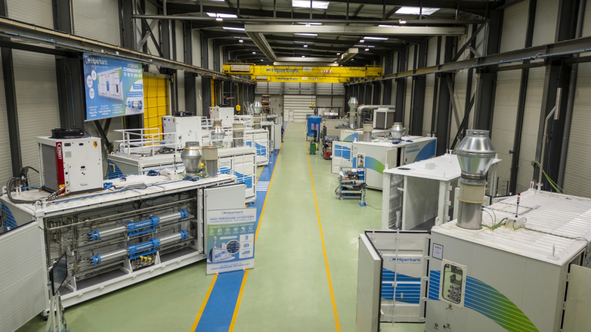 Planta de producción de los compresores de hidrógeno de Hiperbaric en Burgos