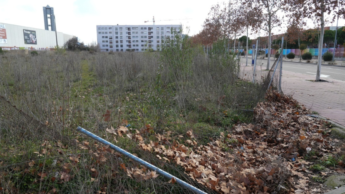 Parcela donde estaba proyectado el Centro de Refugiados de Valladolid.