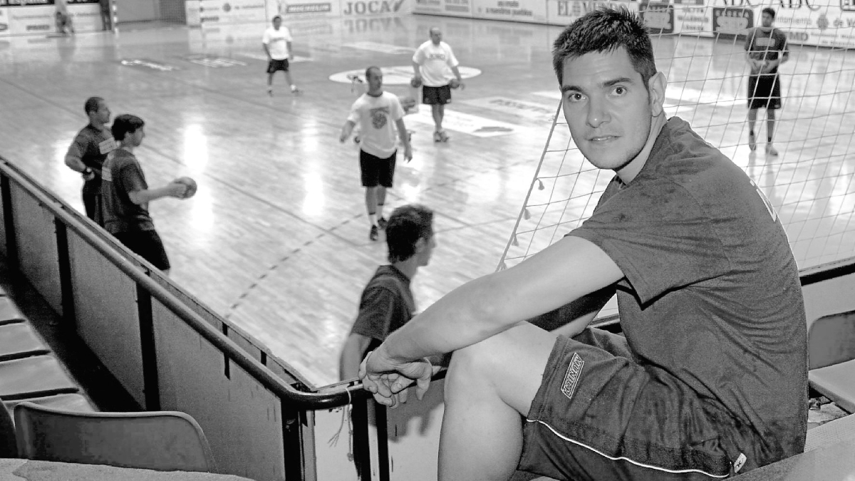 Salva Puig a su llegada al BM Valladolid en agosto de 2007.