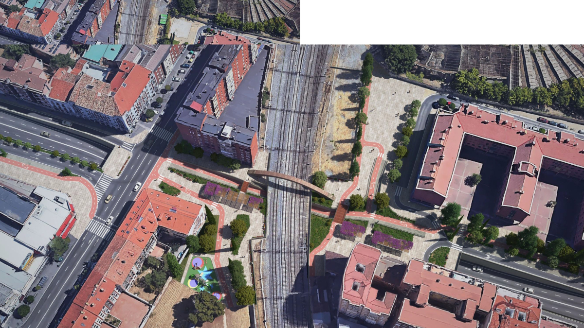 Paso inferior de Arco de Ladrillo en la obra de integración de Valladolid