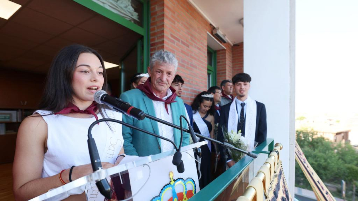 Lidia Mateo durante el pregón por las fiestas de San Antonio de Arroyo