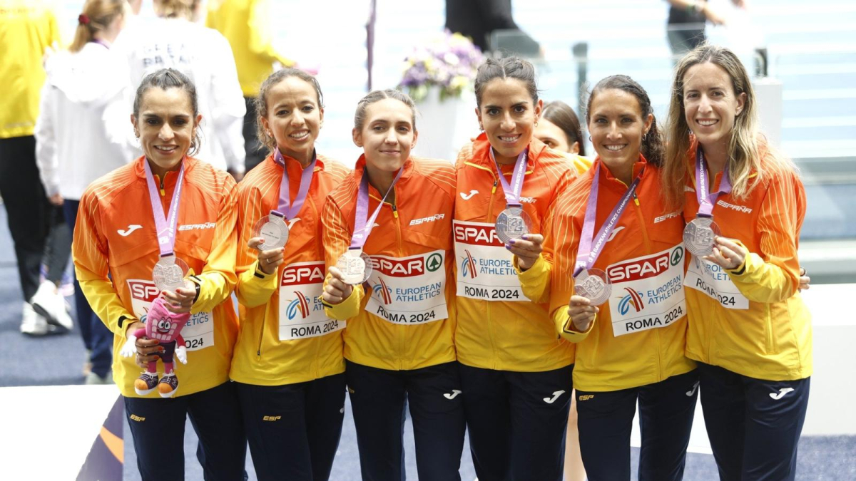 Equipo español bronce por equipos en media maratón femenina