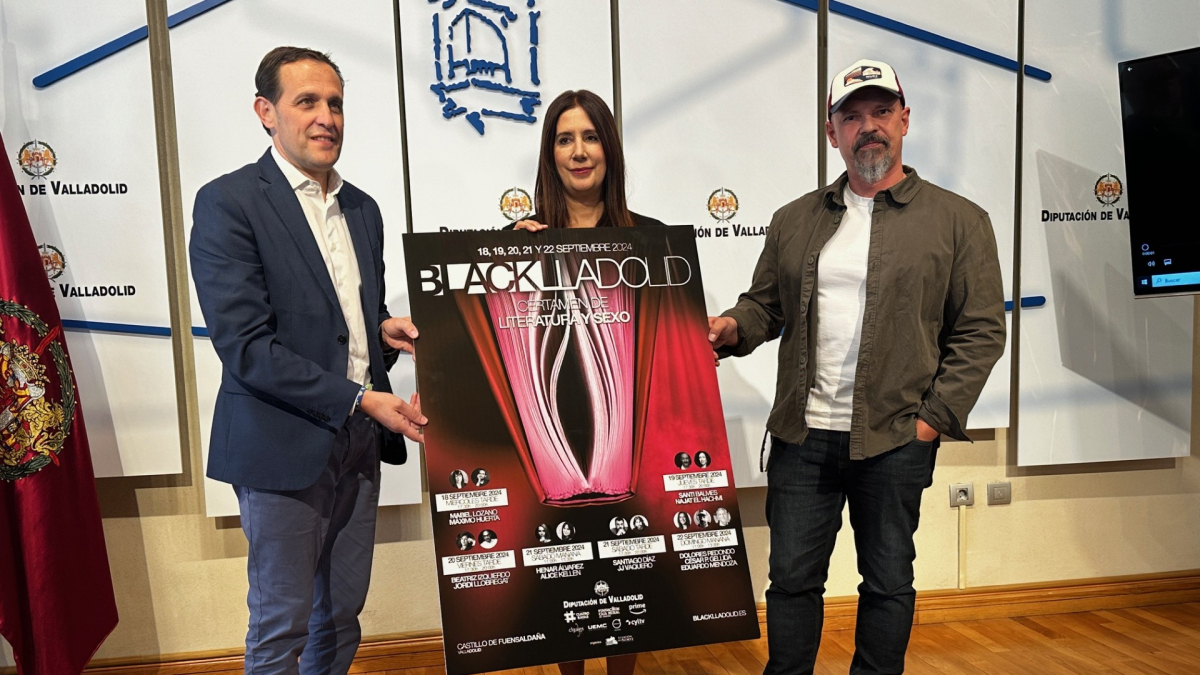 Conrado Íscar, Dolores Redondo y César Pérez Gellida, esta mañana