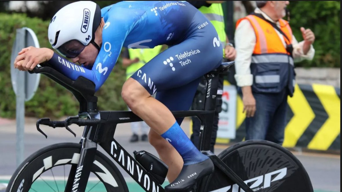 Iván Romeo durante la CRI del Campeonato de España