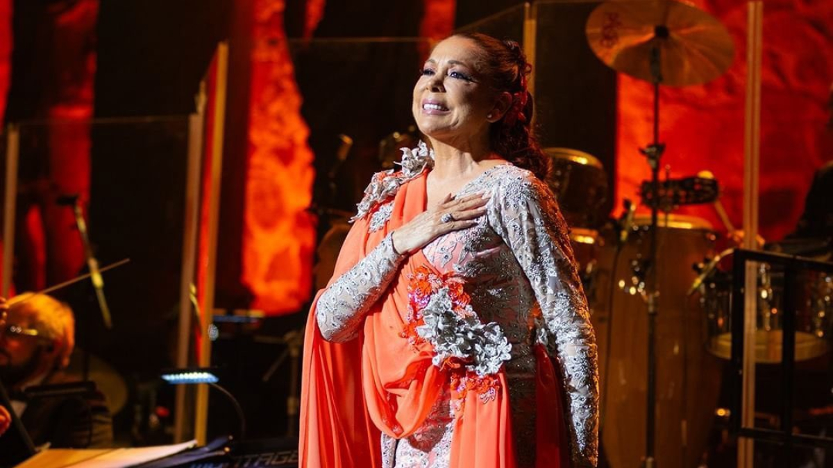 Isabel Pantoja ofrece un concierto en el Teatro Romano de Mérida.