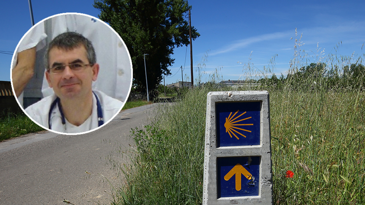 Una imagen de Juan Carlos Sánchez y del Camino de Santiago