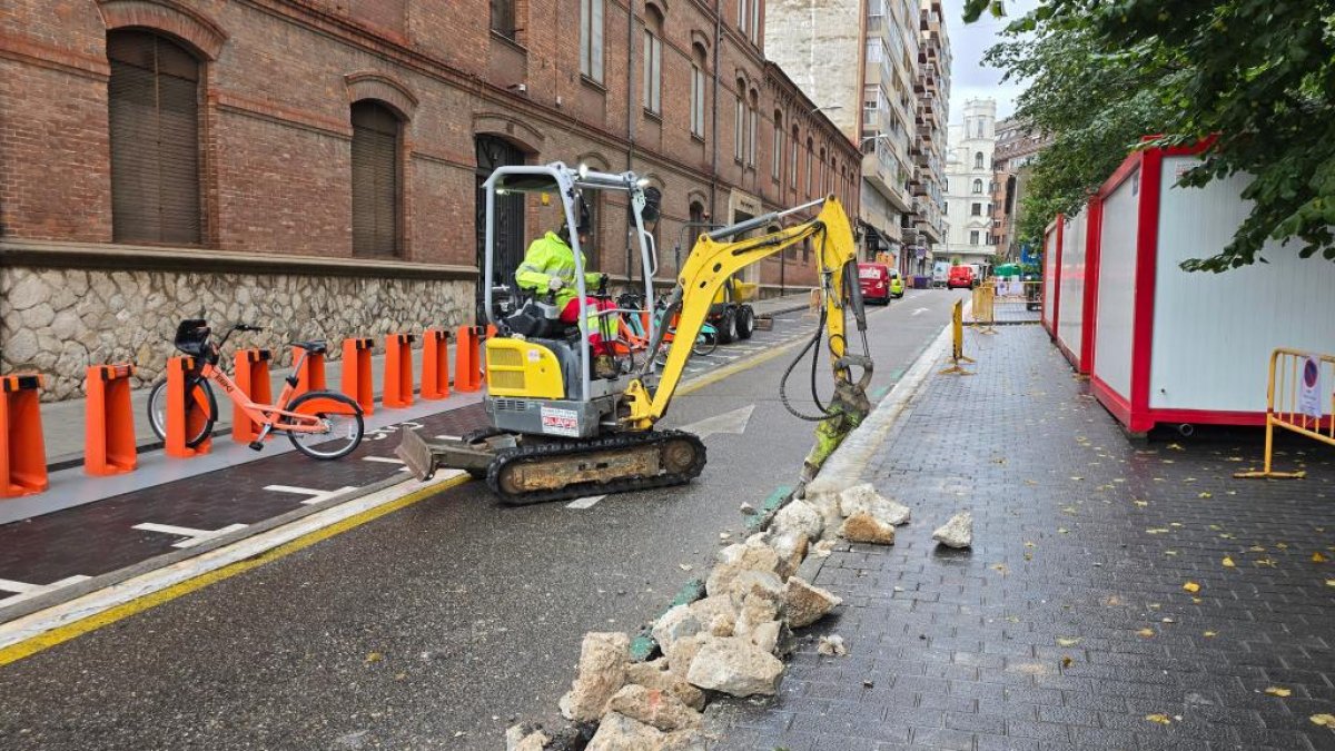 Imagen de las obras de la calle 20 de febrero