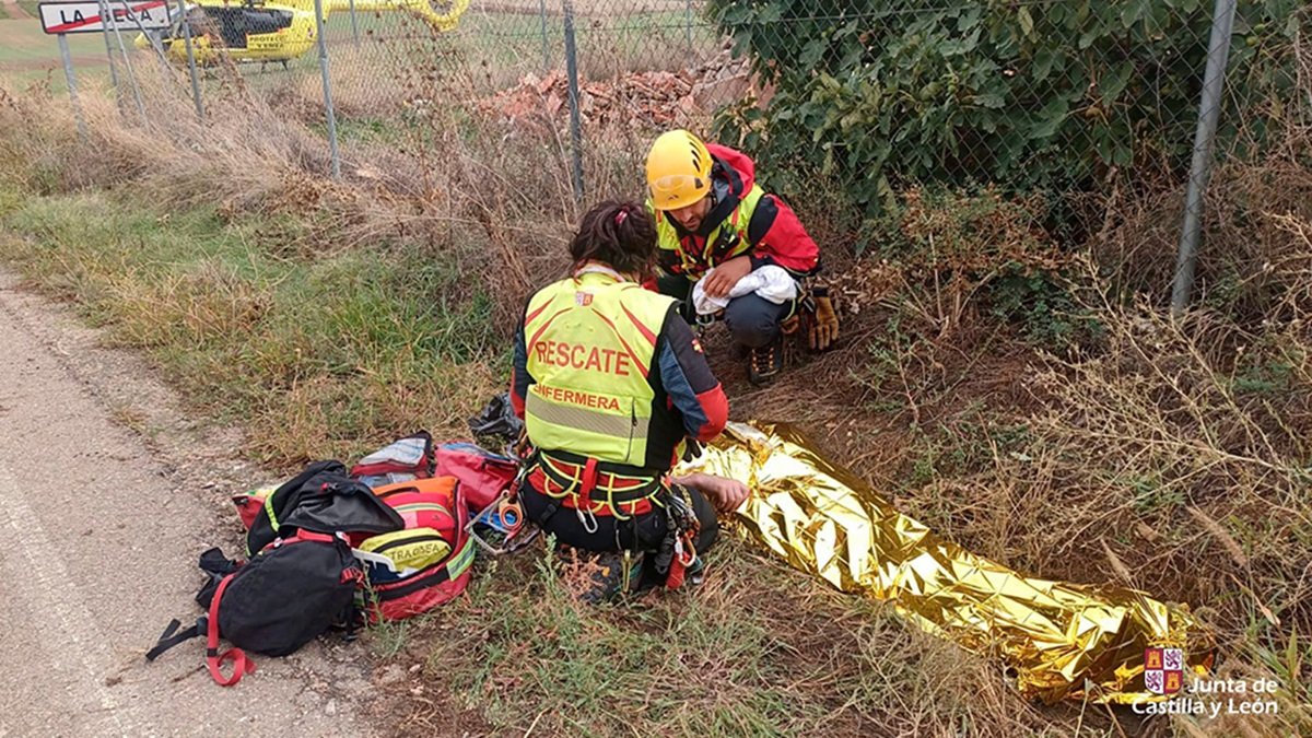 Rescate de una persona en La Seca