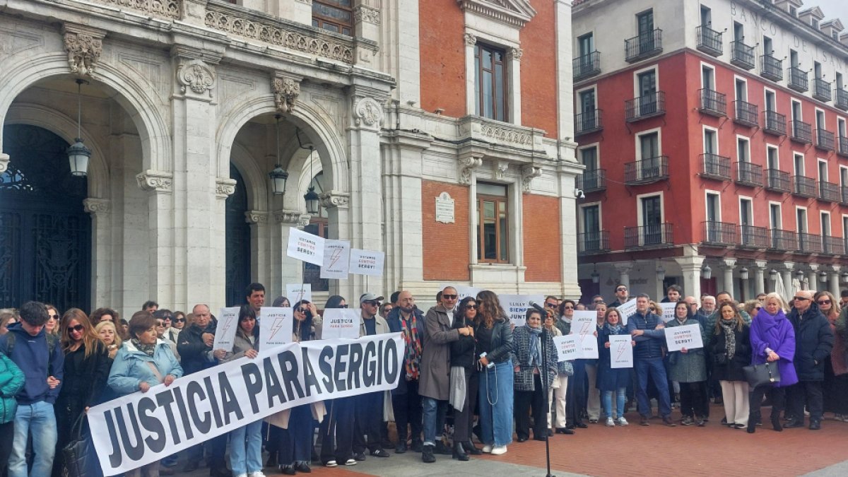 Concentración en recuerdo de Sergio Delgado en Valladolid