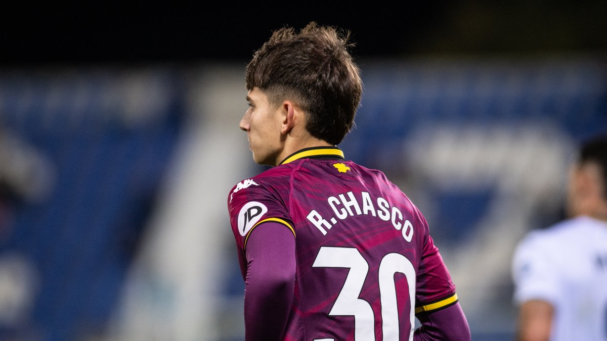 Raúl Chasco, durante el reciente amistoso ante el Leganés.