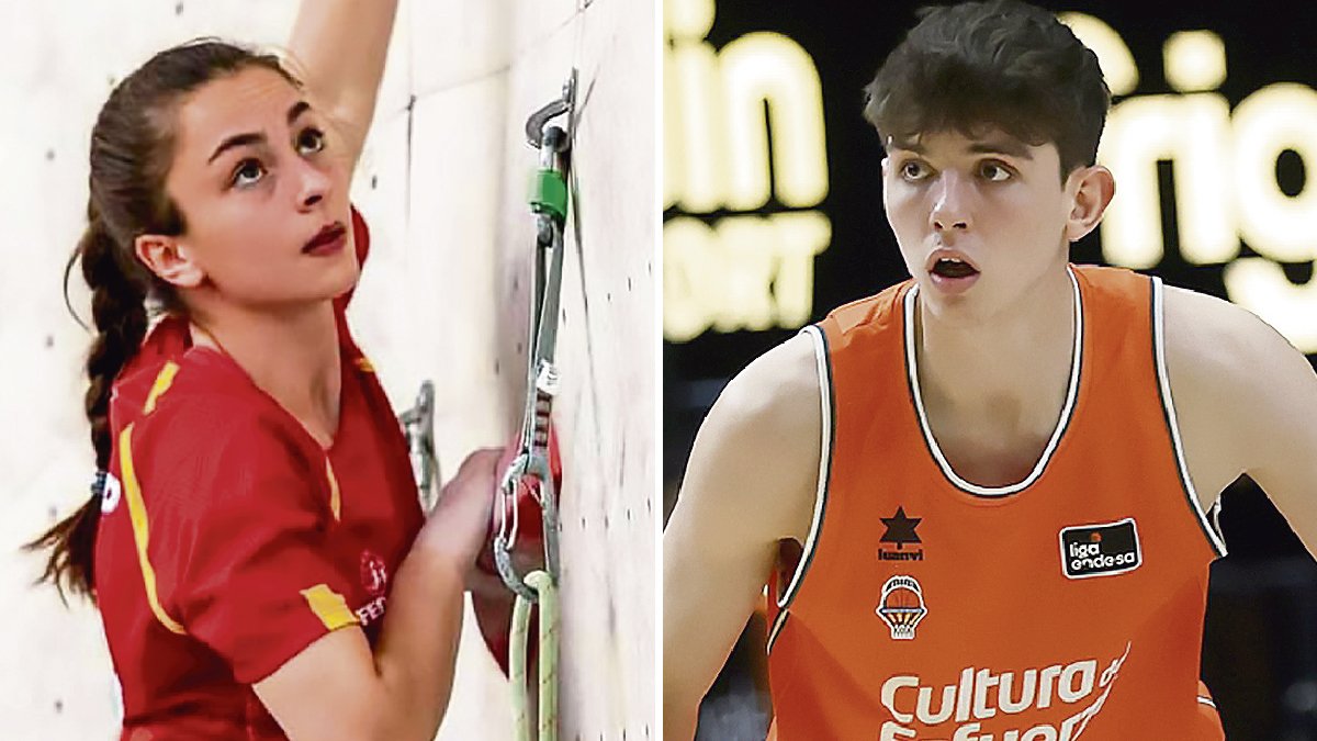 Los deportistas simanquinos de la Urbanización Pinar de Simancas, Iziar Martínez y Sergio de Larrea.