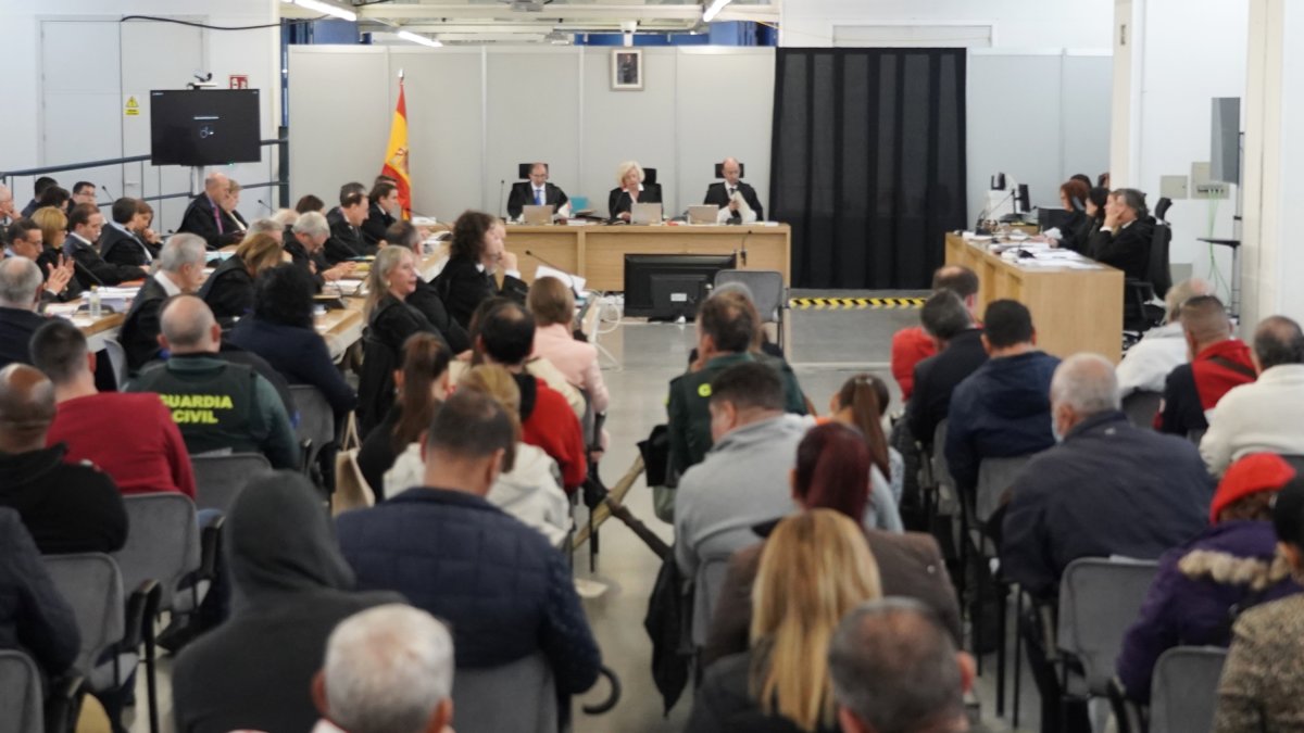 Imagen del macrojuicio por estafa de este jueves 