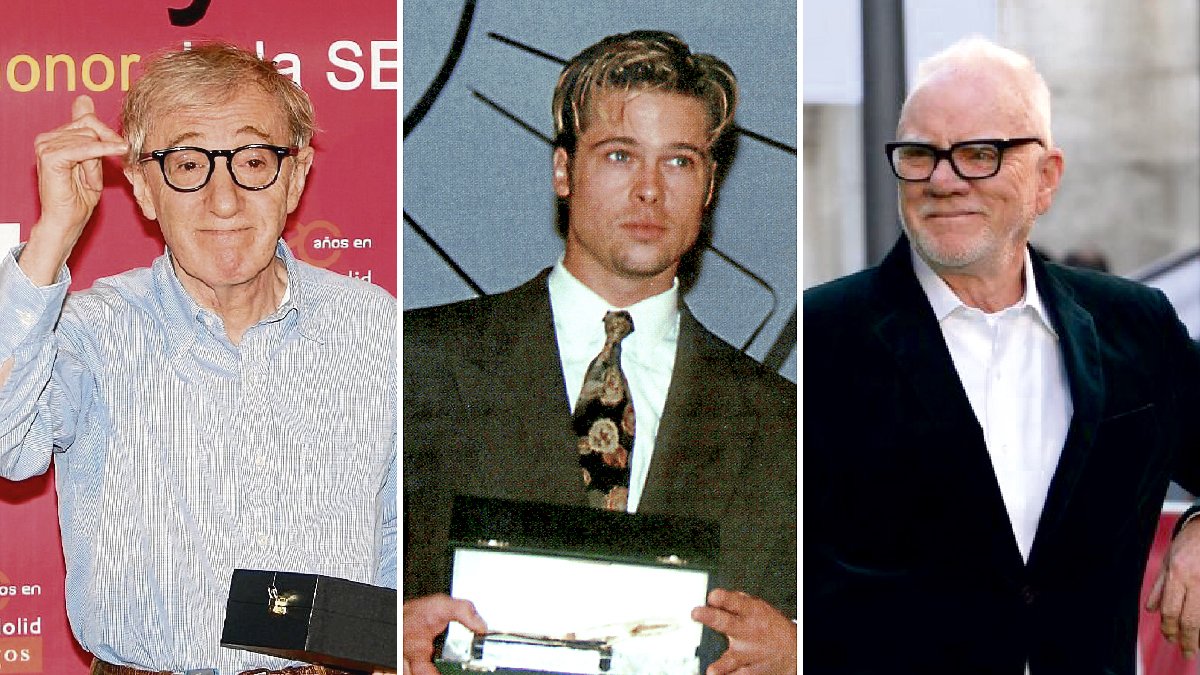 Woody Allen, Brad Pitt y Malcolm McDowell se pasearon por la alfombra verde de la Seminci