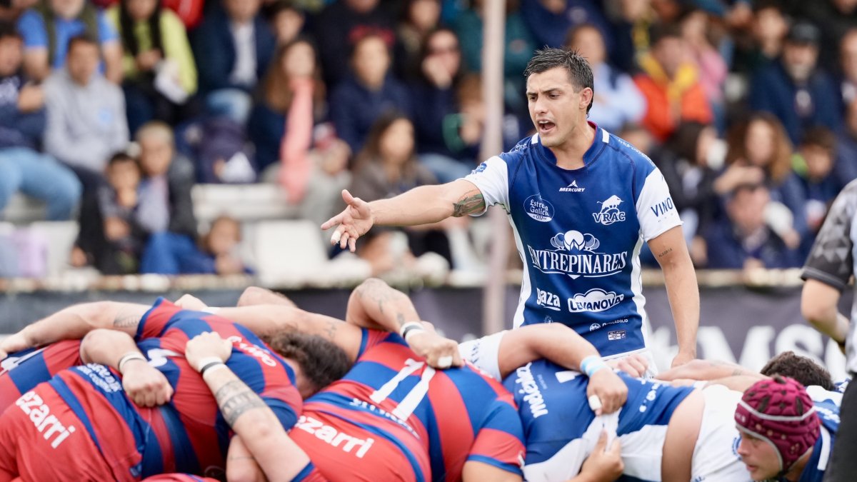 El VRAC Quesos Entrepinares coloca una melé ante Ordizia en una imagen de archivo.