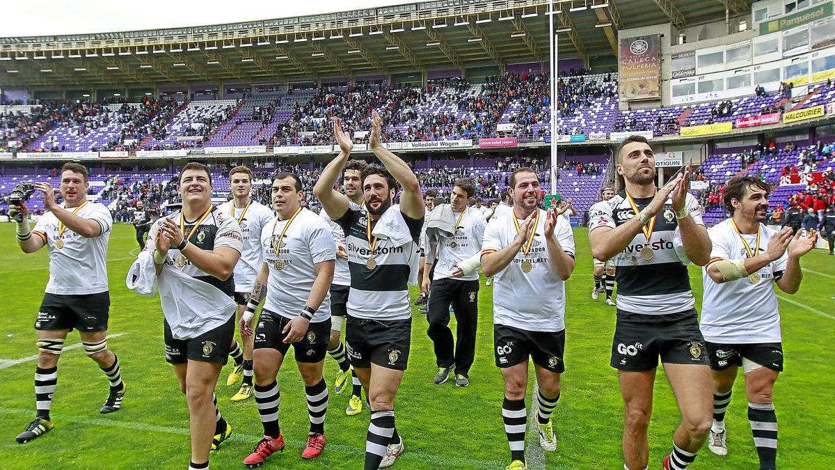 Imagen de archivo del CR El Salvador celebrando la Copa del Rey ganada al VRAC en el estadio Zorrilla .