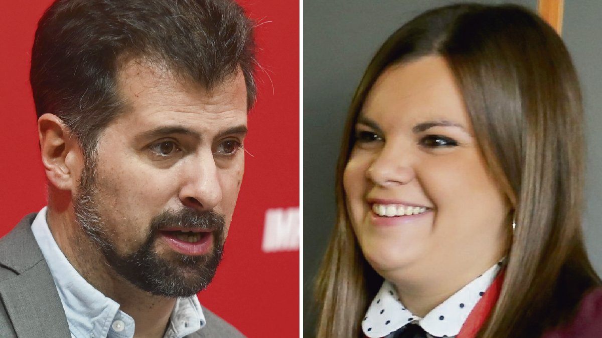 Luis Tudanca y Elisa Abril, en sendas imágenes de archivo.