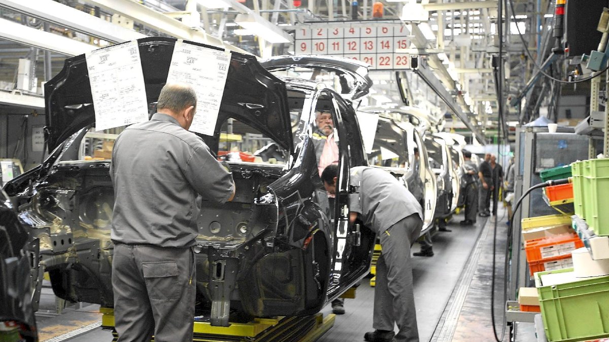 Trabajadores de la factoría de Renault en Valladolid. 