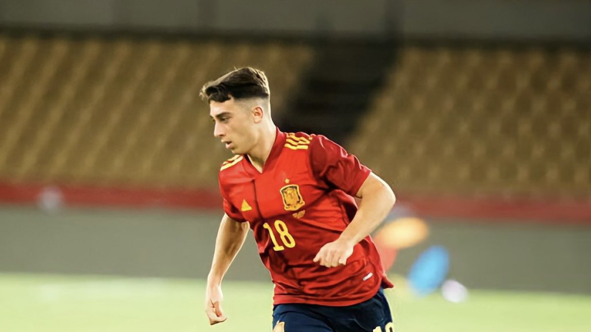 Moro, el día de su estreno con la sub 21.