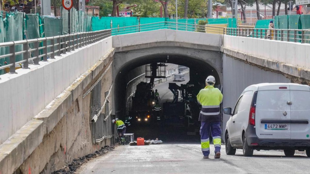 Obras del túnel de Labradores en Valladolid