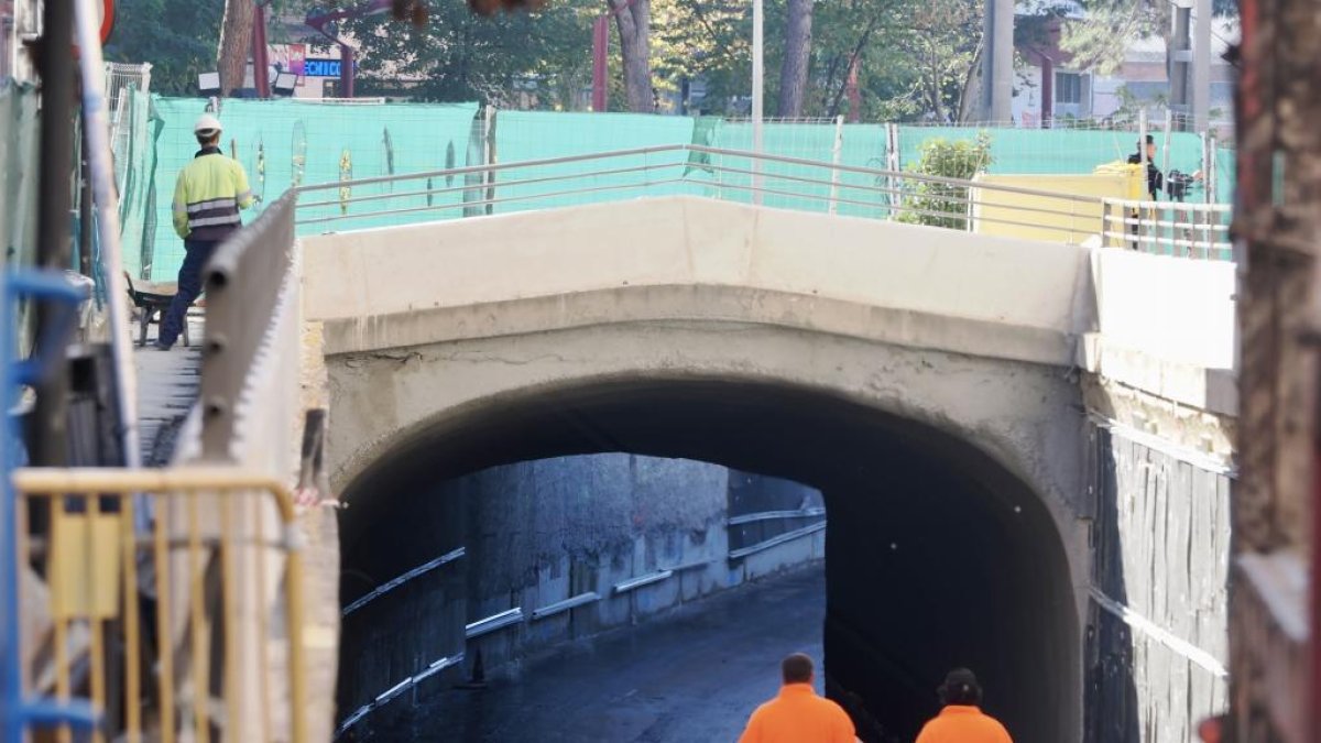 Obras del túnel de Labradores con avenida de Segovia.