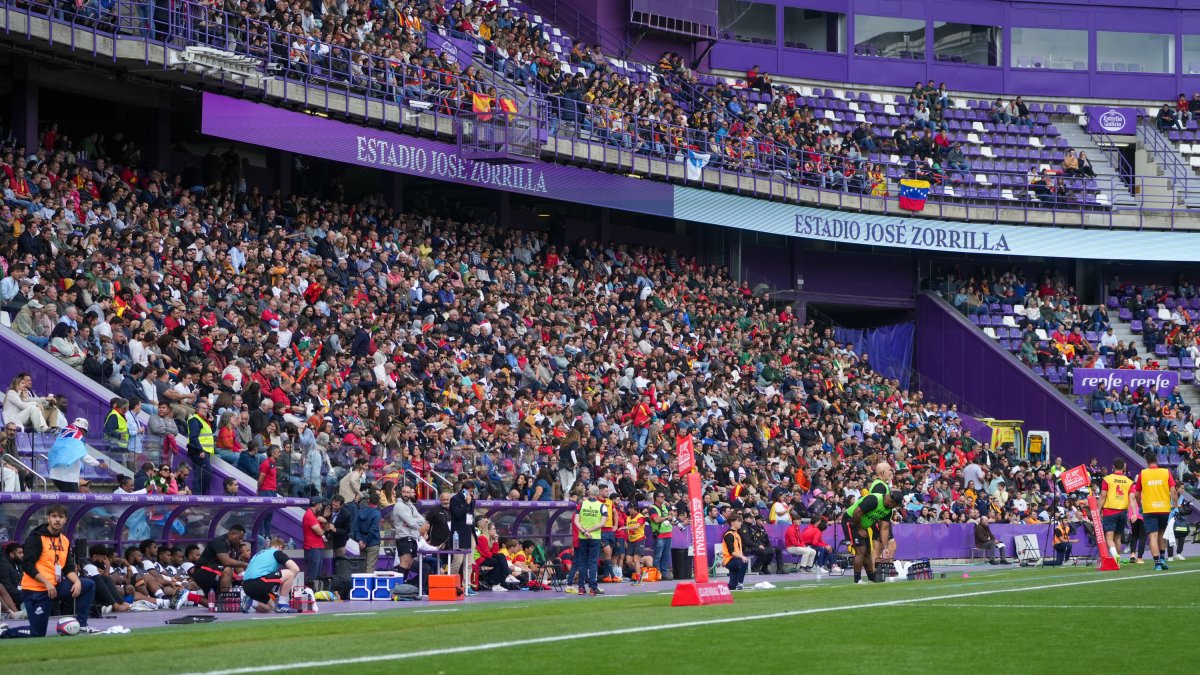 Vista parcial de una de las tribunas de Zorrilla en el España-Fiyi.