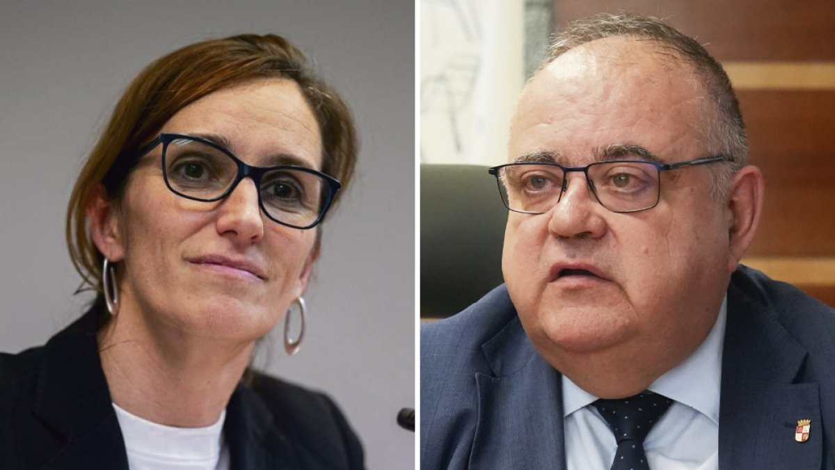 La ministra de Sanidad, Mónica García, y el consejero Alejandro Vázquez, en imágenes de archivo.