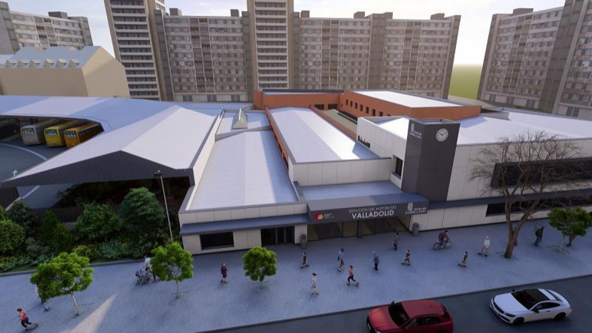 Recreación del exterior de la nueva estación de autobuses de Valladolid