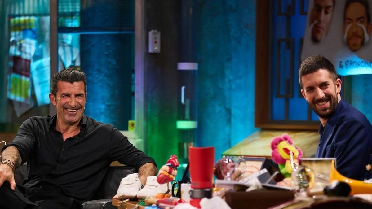 Figo y Broncano durante el programa.