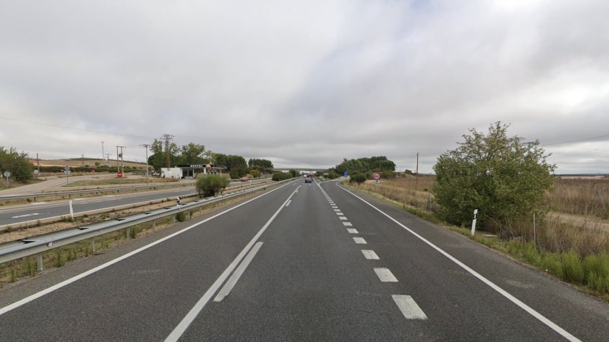 A-62 a la altura de Tordesillas, sentido Valladolid.
