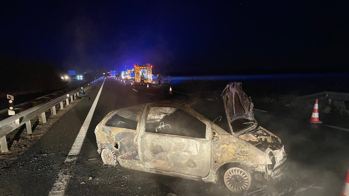 Estado en el que quedó uno de los vehículos tras el accidente.
