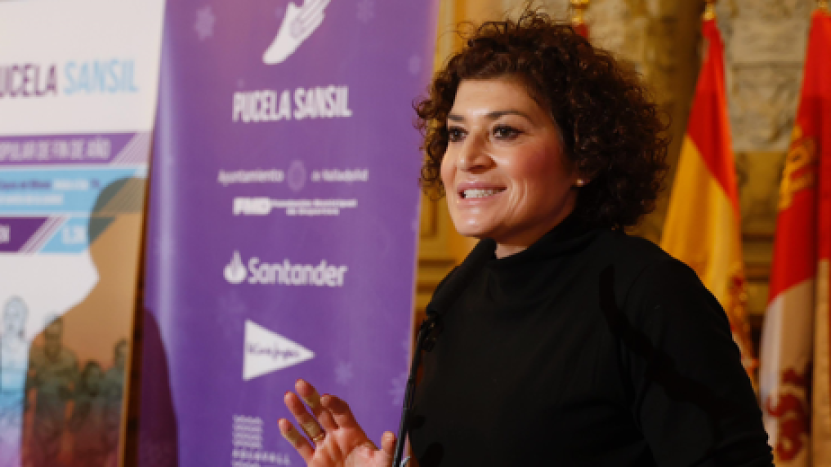 Mayte Martínez, en la presentación de la Pucela Sansil.