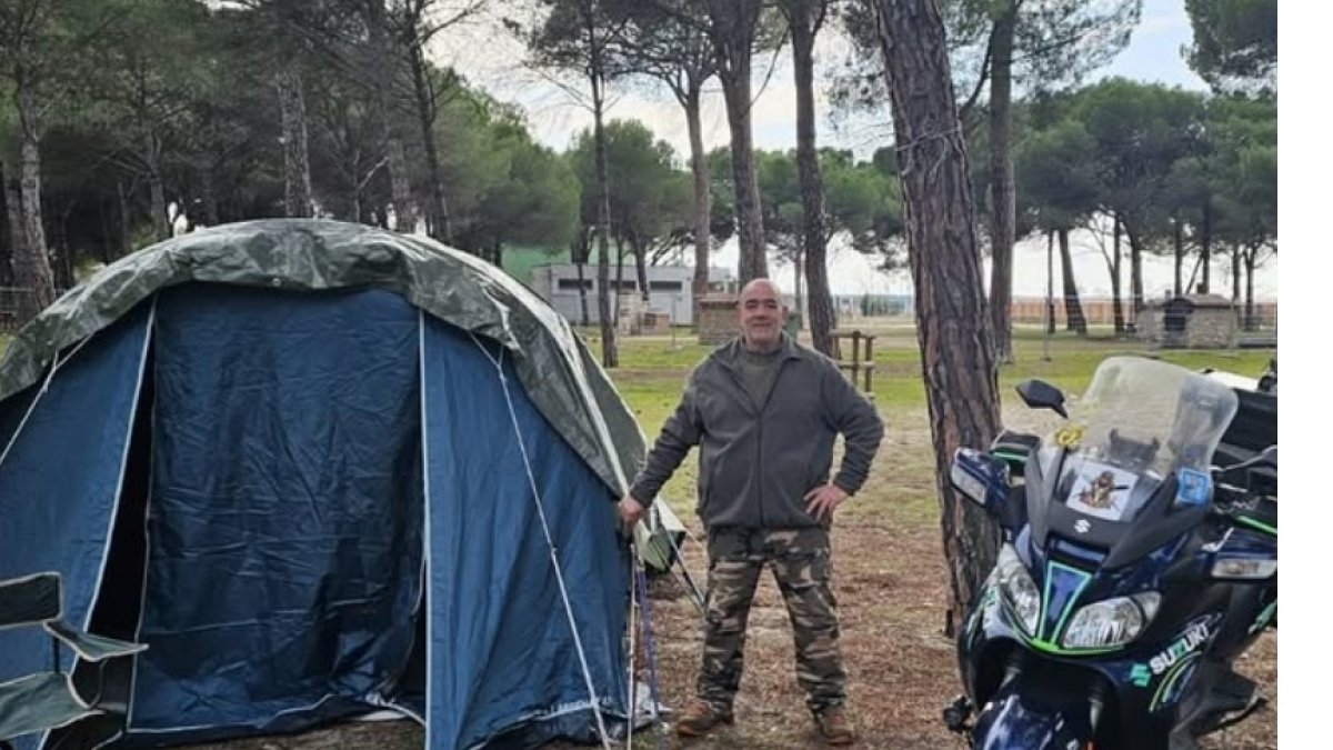 Santiago Rivas, este sábado, nada más llegar a Motauros 2025 en Tordesillas.